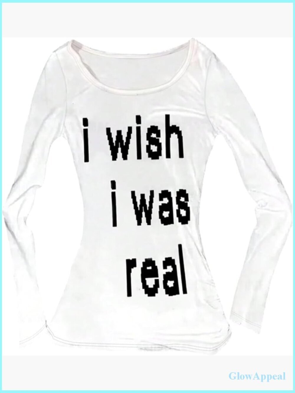 Long Sleeve Slim Fit Crew Neck Tee with Letter Print Y2K Grunge Style